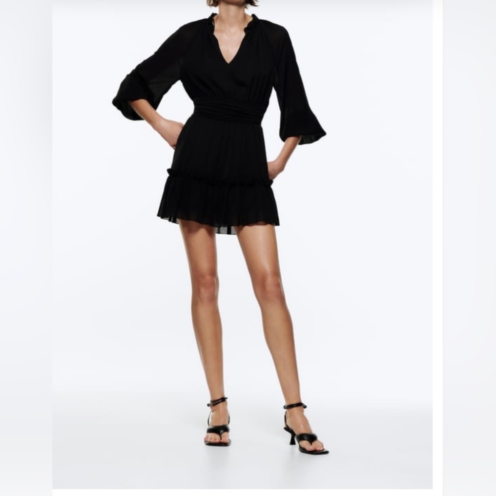 Zara Rusched Waist Mini Dress